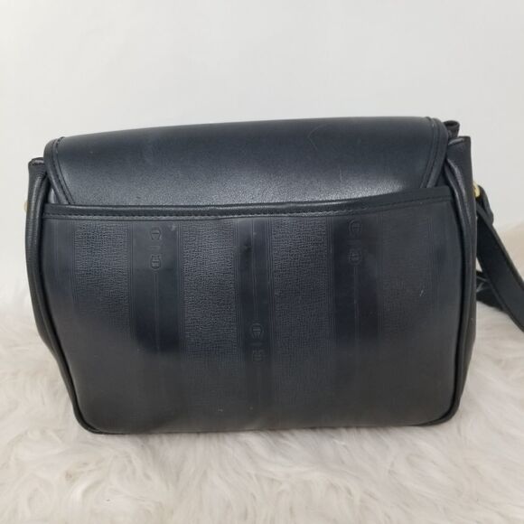 Etienne Aigner Black Vinyl Crossbody Bag - Picture 2 of 9